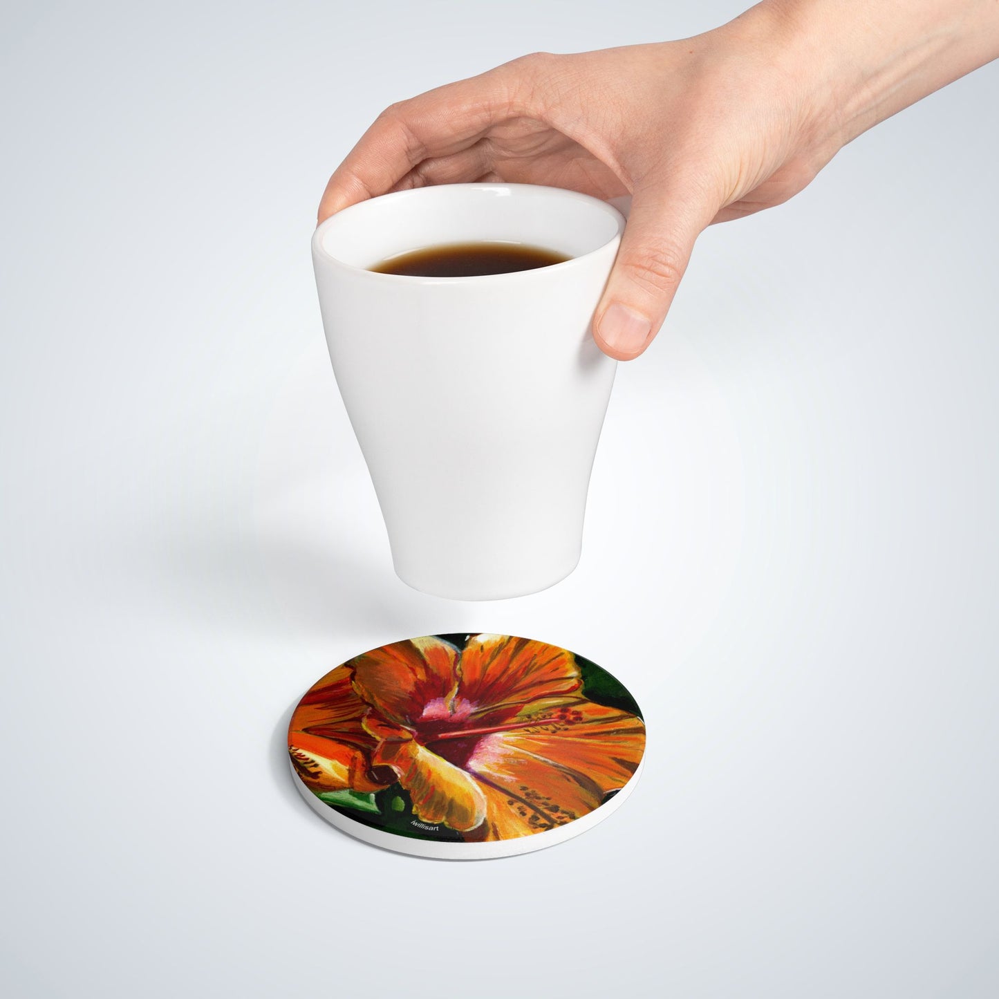 Hibiscus Ceramic Coaster