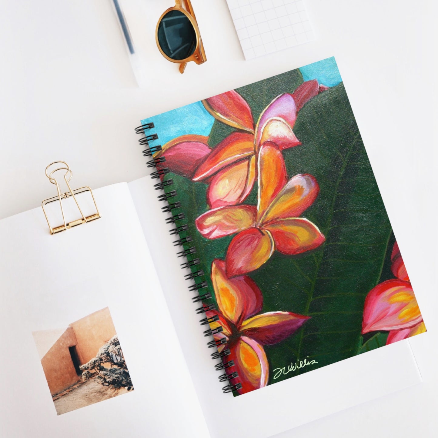 Plumeria Spiral Notebook