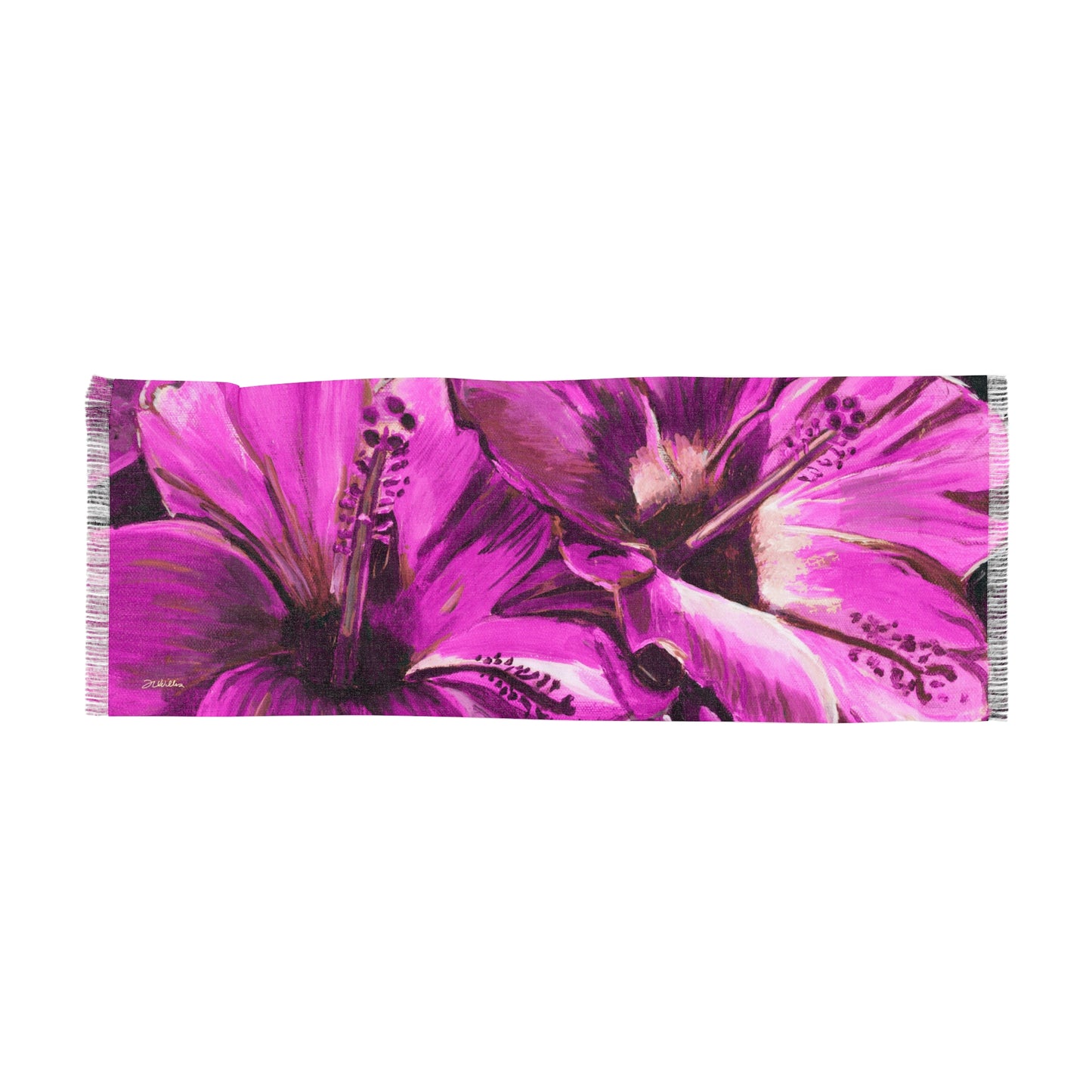 Pink Hibiscus Lightweight Scarves