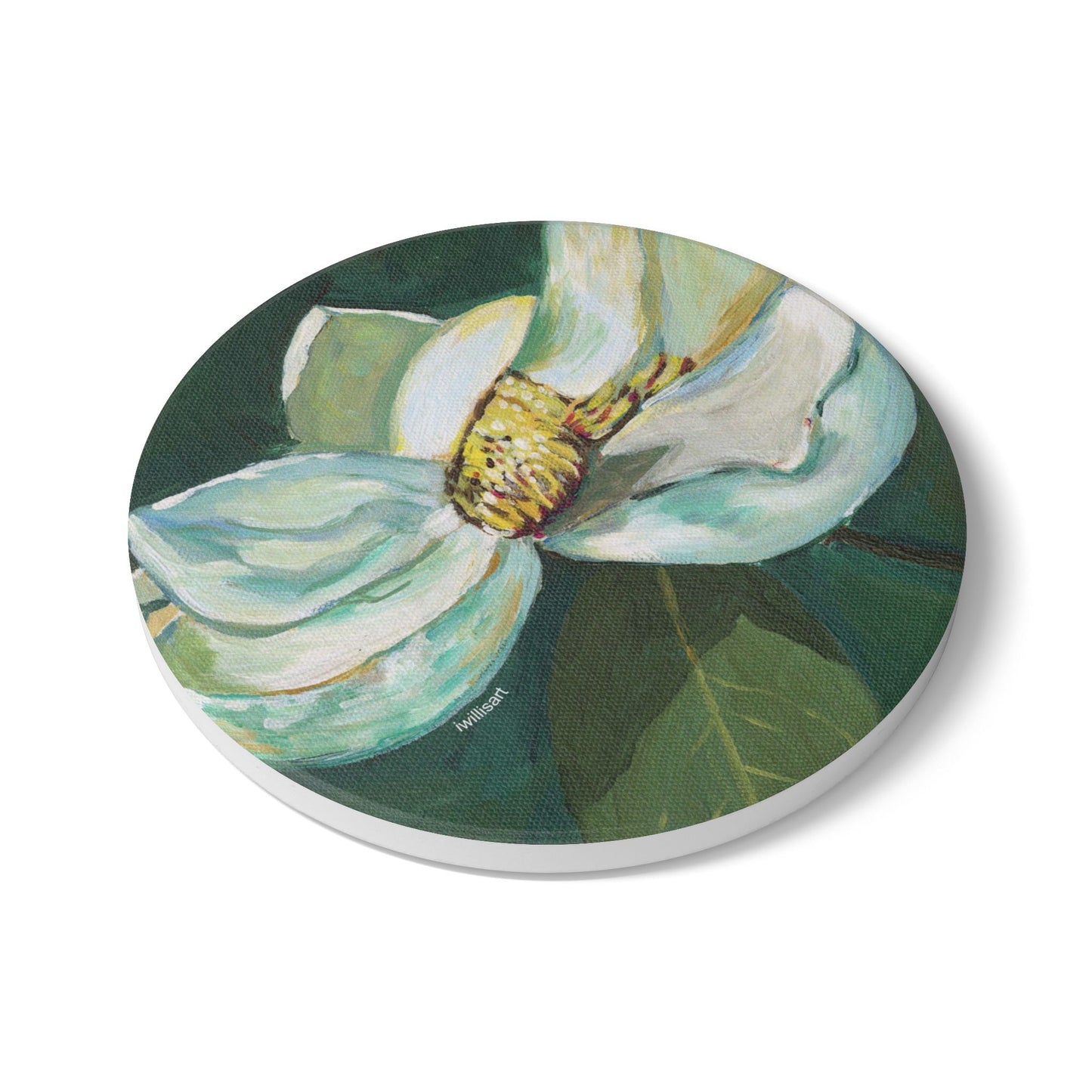 Magnolia Ceramic Coaster