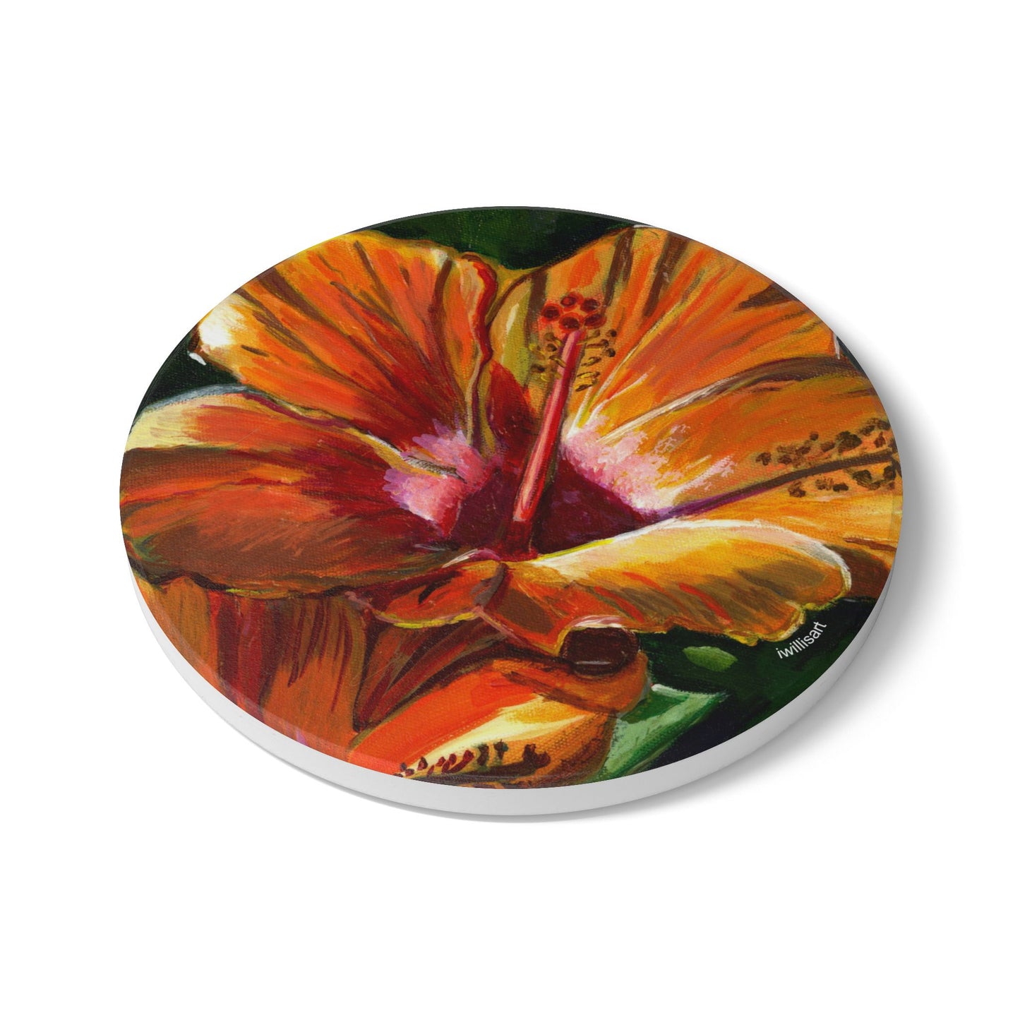 Hibiscus Ceramic Coaster