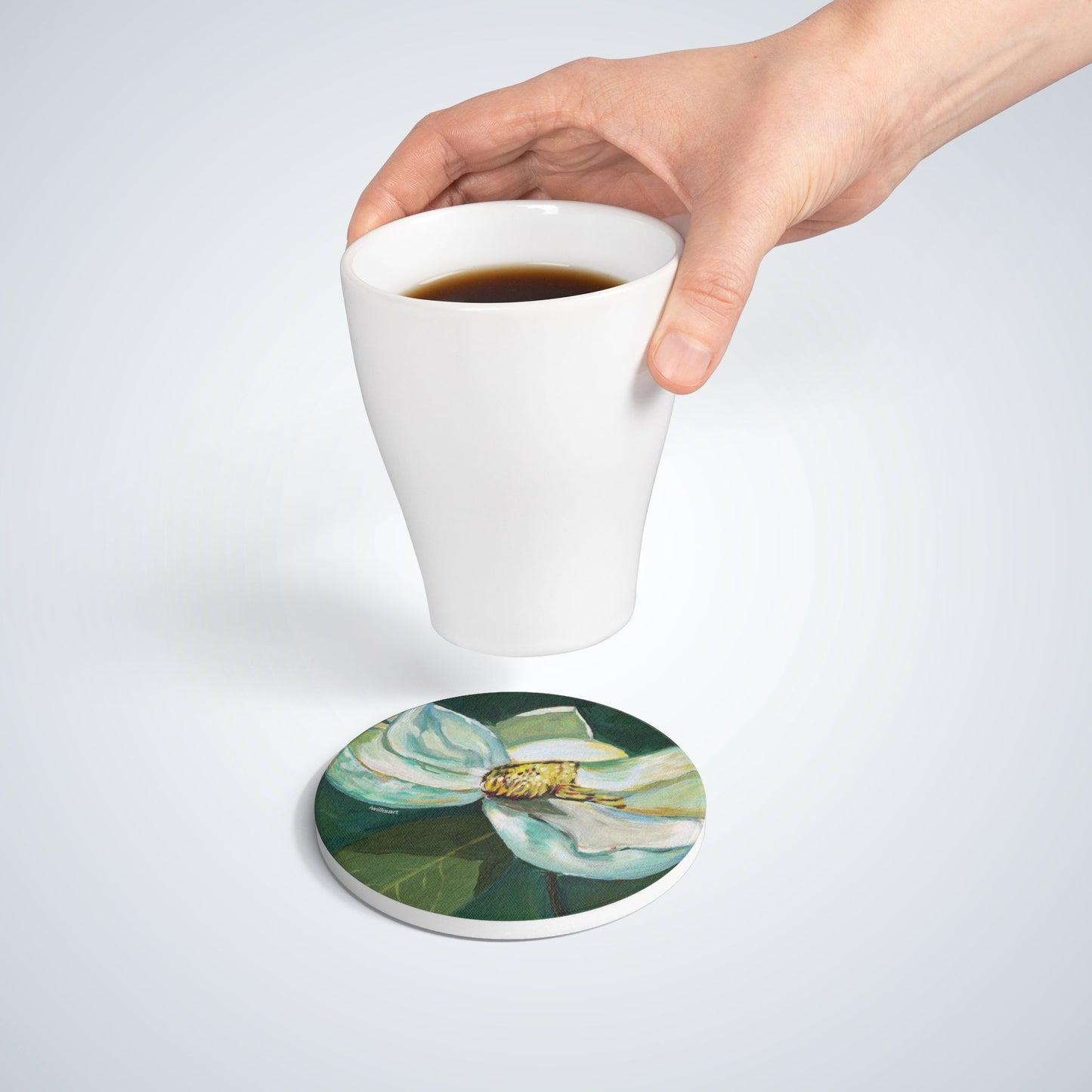 Magnolia Ceramic Coaster
