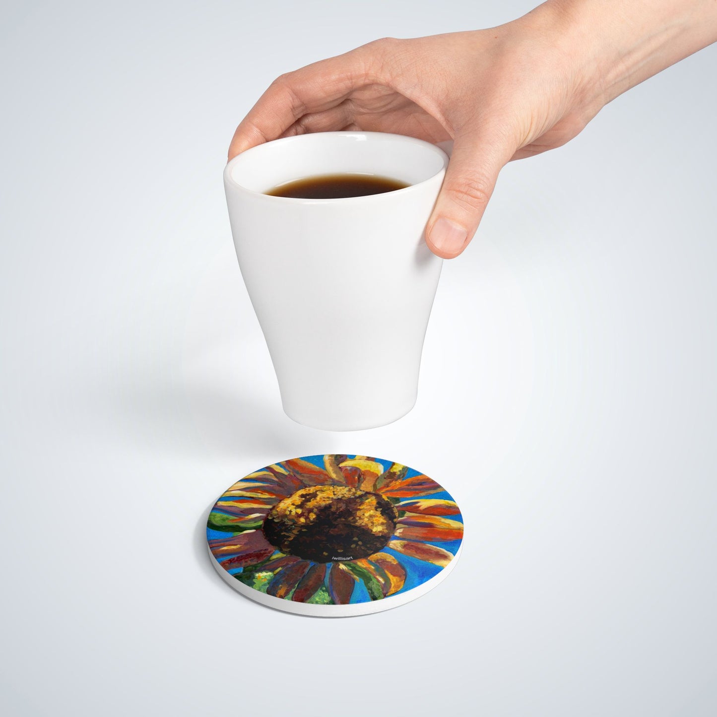 Sunflower Ceramic Coaster