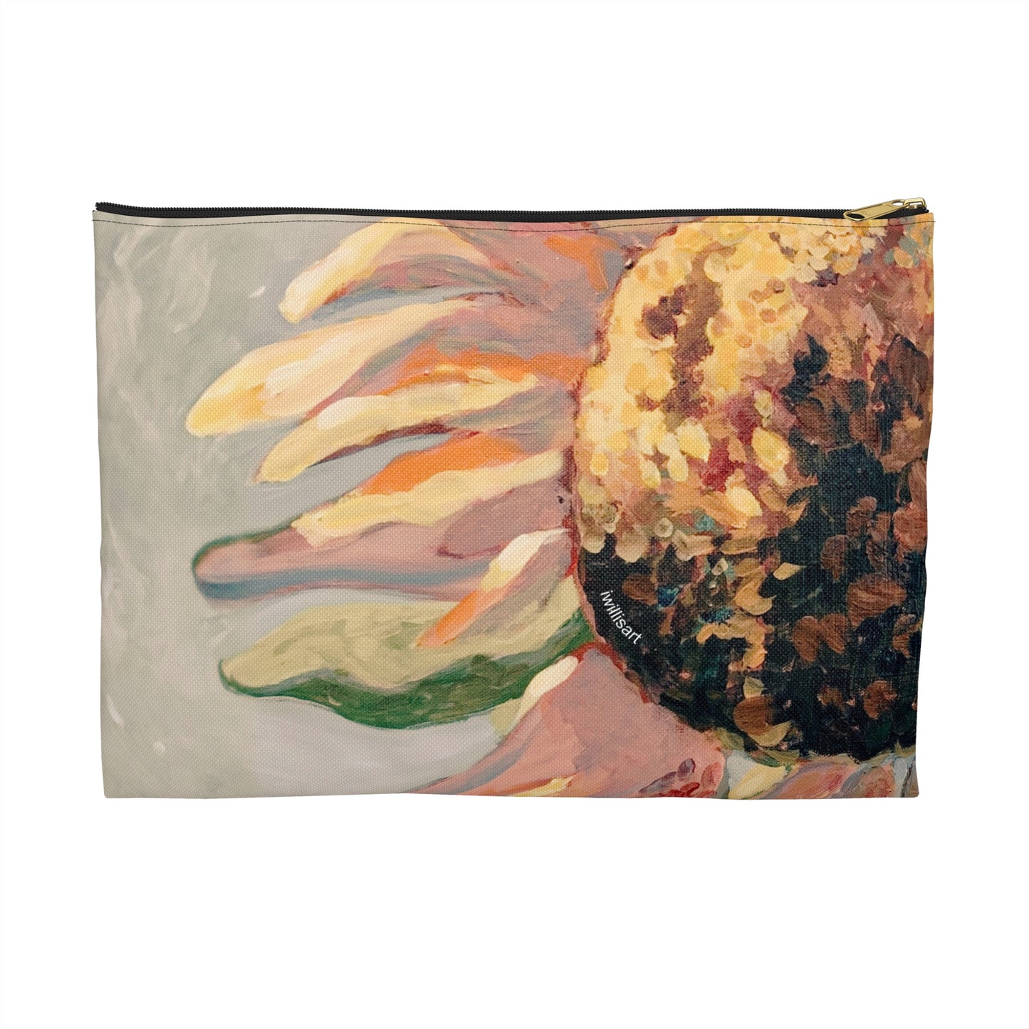 Vintage Sunflower Travel Pouch