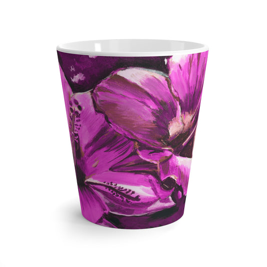Pink Hibiscus Latte Mug