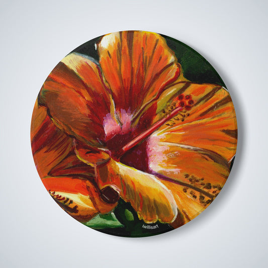 Hibiscus Ceramic Coaster