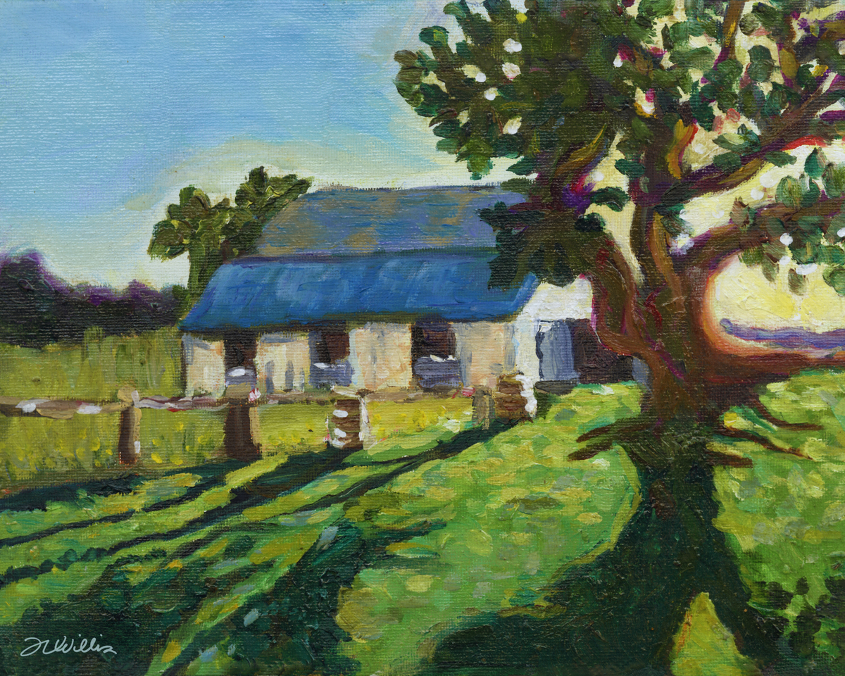 Stable at Jessie's Grove Winery Original Painting