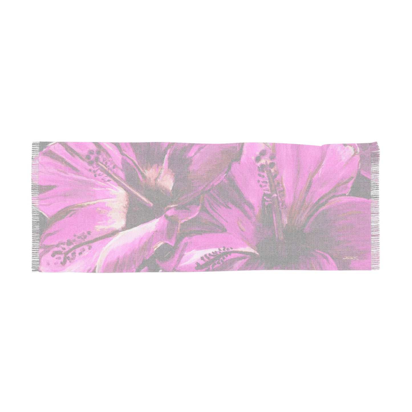 Pink Hibiscus Lightweight Scarves