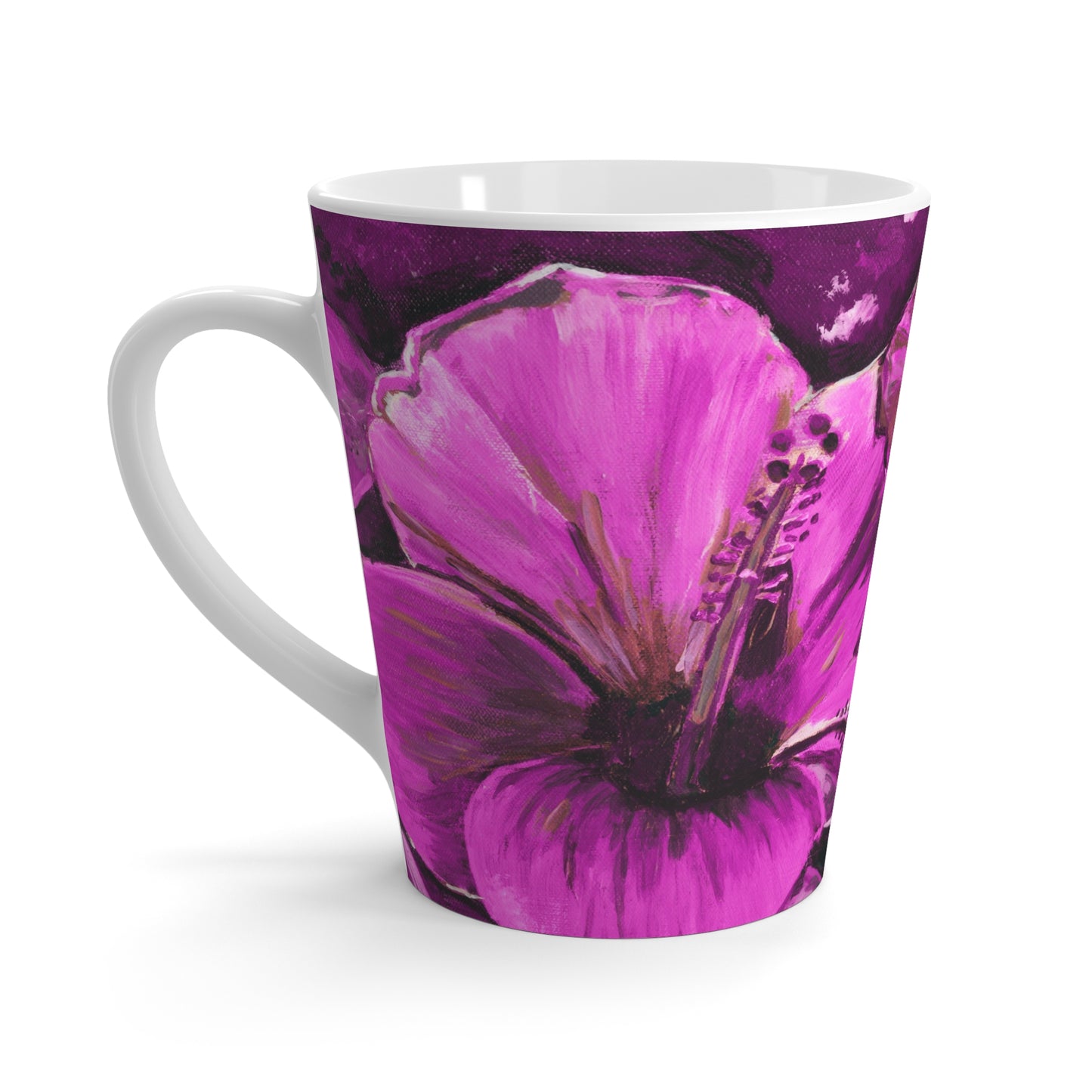 Pink Hibiscus Latte Mug