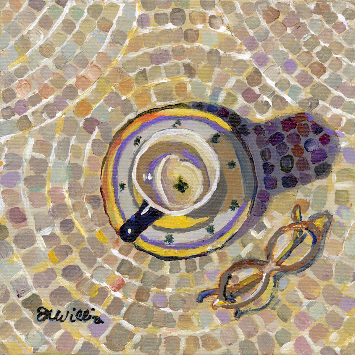 Glasses Original Painting