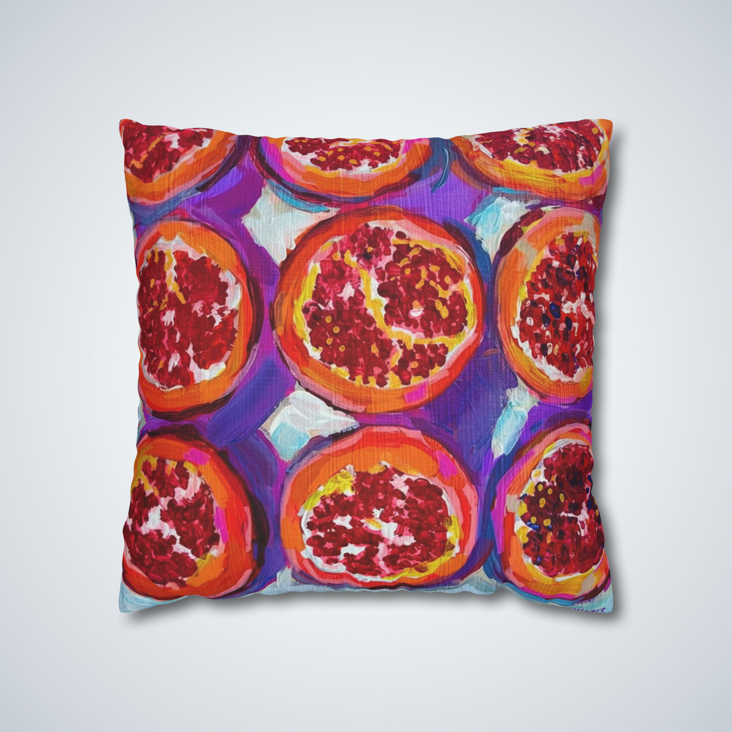 Pomegranate Poly Canvas Pillow Cover